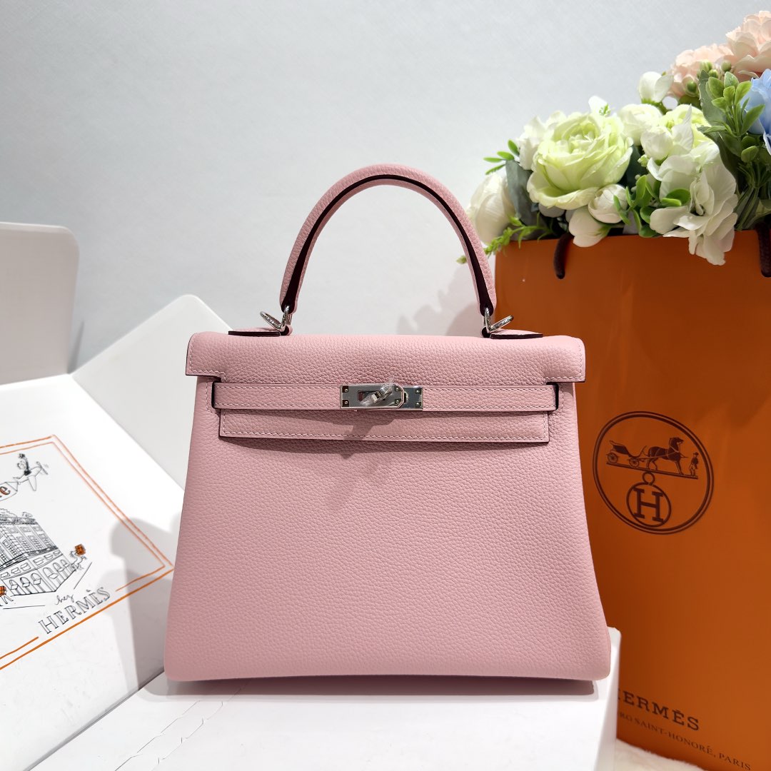 Hermes Kelly 25 Togo Retourn Rose sakura PHW